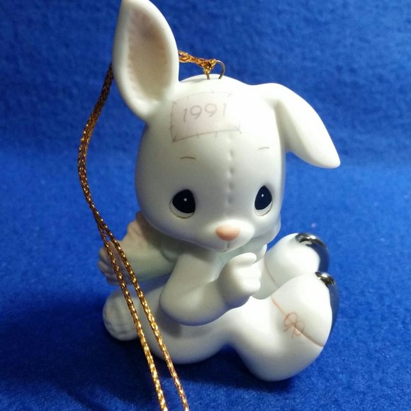 Precious Moments Sno-Bunny Falls For You Like I Do Ornament 520438 Vessel Mark - Picture 3 of 10